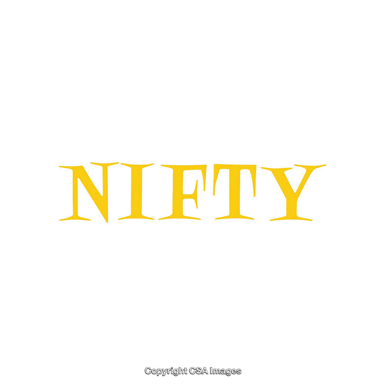 NIFTY - Yellow Text on Minimalistic White Background