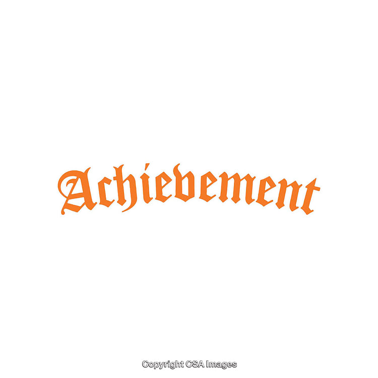 Inspirational Word Art in Gothic Orange Typeface with Positive Message