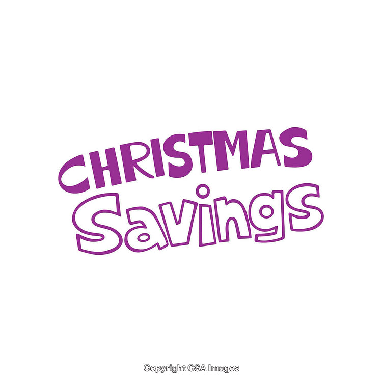 Purple Christmas Savings Text on White Background for Holiday Promotions