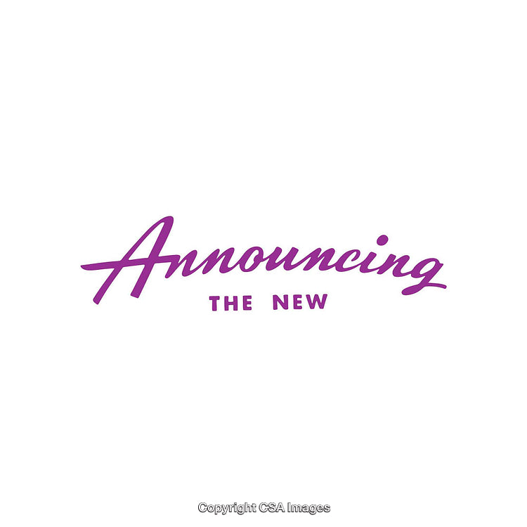 Purple Text Announcement on Minimalist White Background