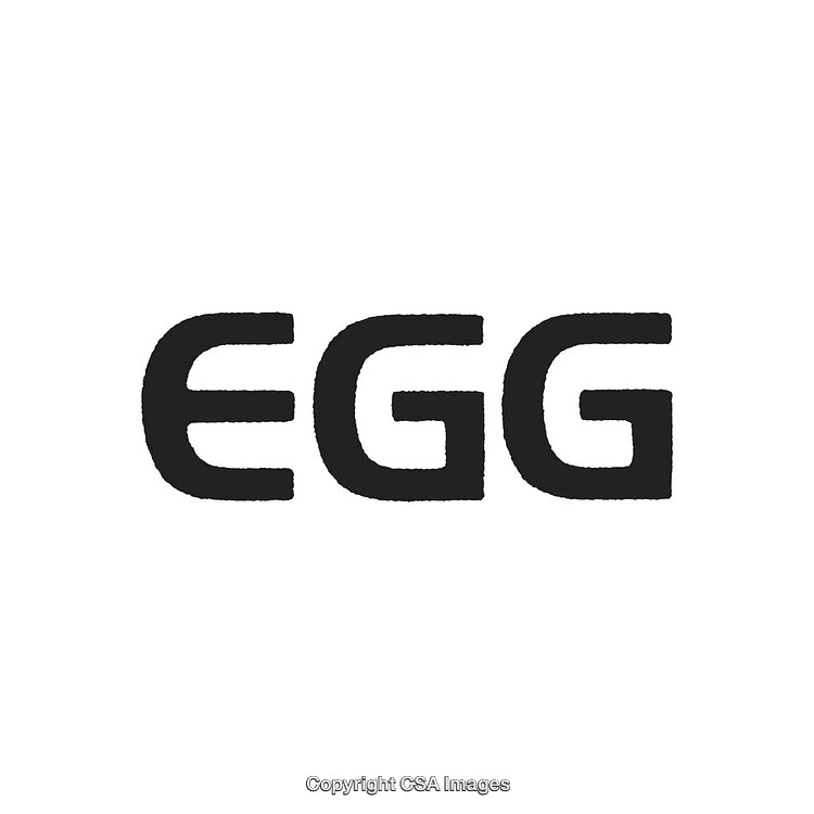 Bold Typography Spelling EGG with Modern Sans-serif Font