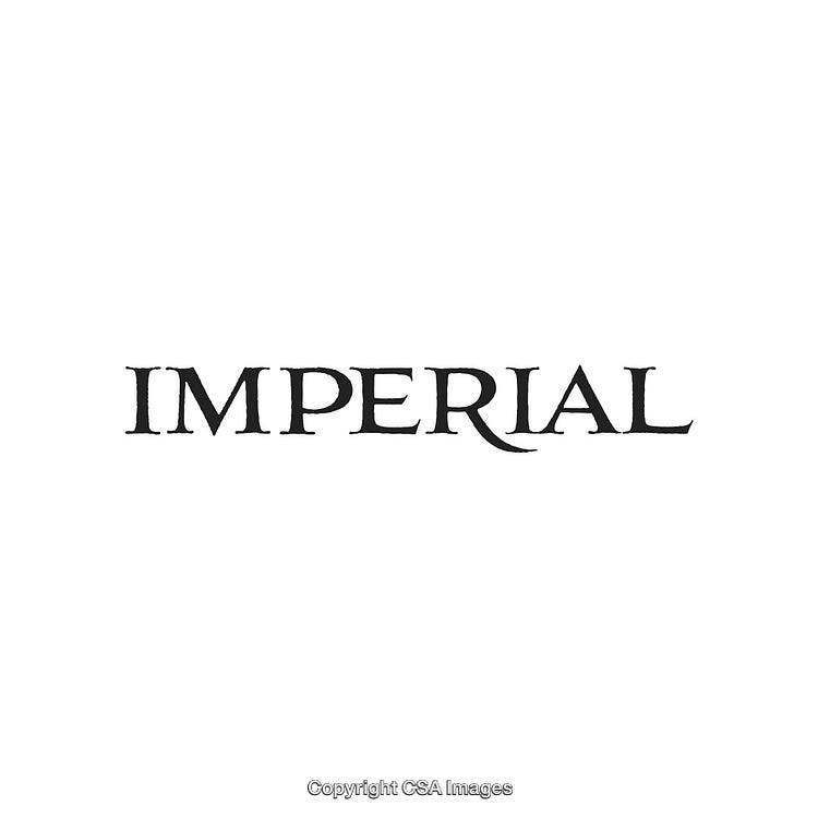 Elegant Typography Design Featuring the Word Imperial in Unique Script Font