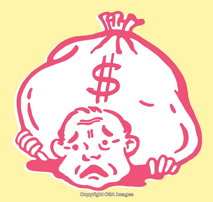 Illustration Depicting the Burden of Financial Stress and Debt