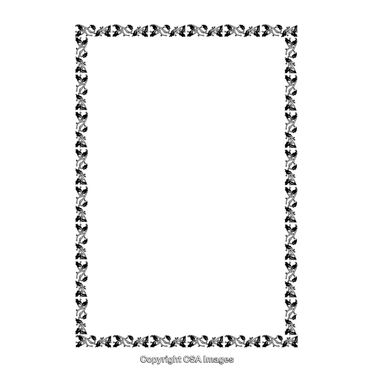 Elegant Black and White Ornate Decorative Border Design for Various Uses