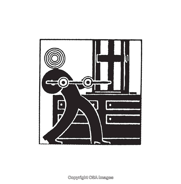 Abstract Black and White Illustration of a Surreal Graphic Scene