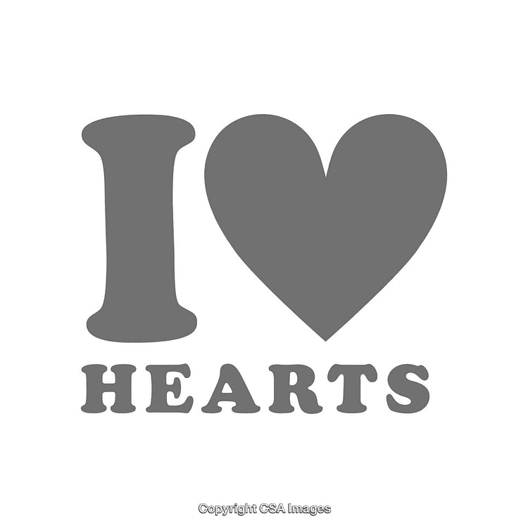 Minimalist Gray I Love Hearts Text and Symbol Design