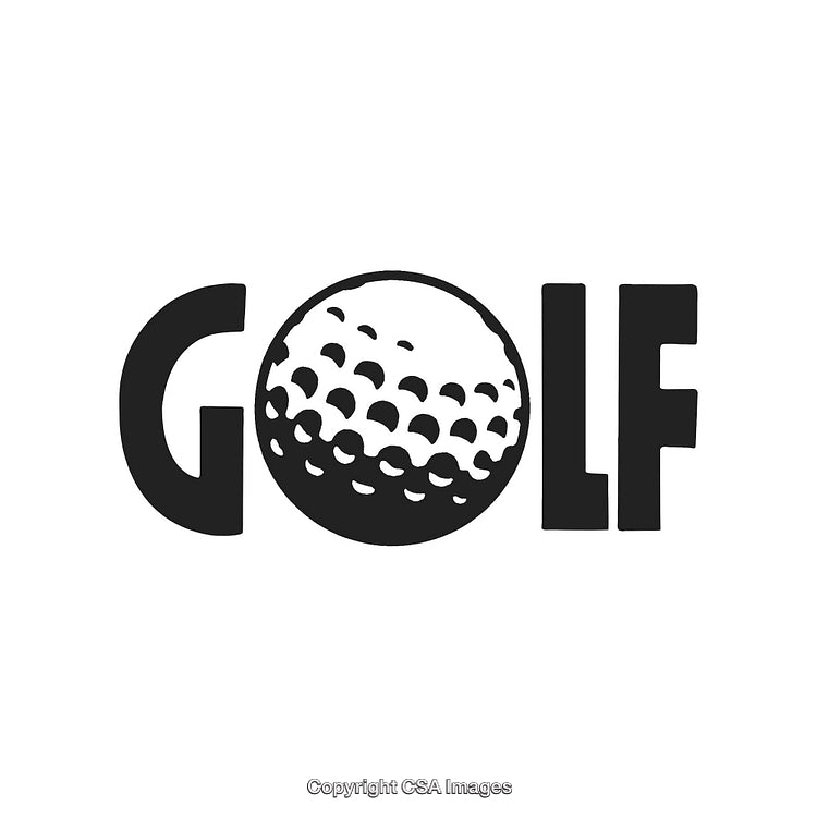 Minimalist Golf Logo Featuring a Golf Ball Embedded in Word Design