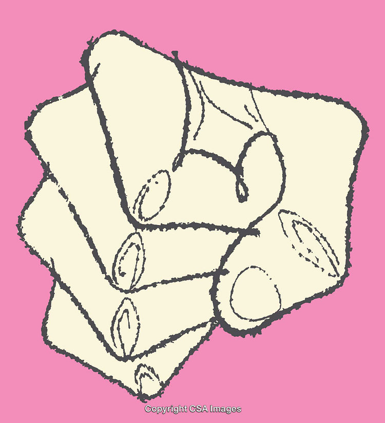 Abstract Line Art Depicting a Creative Hand Illustration on Pink Background