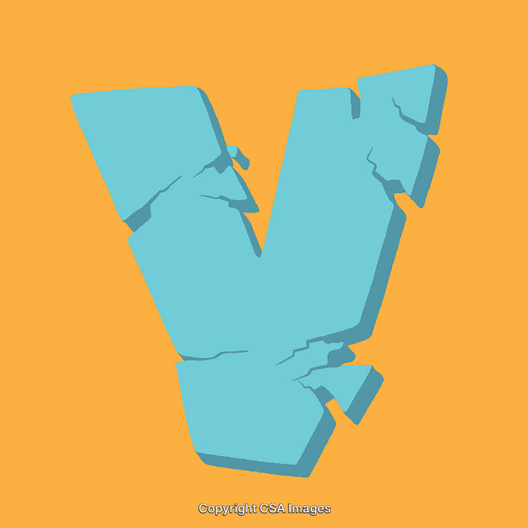 Creative Depiction of the Vibrant Letter V in Dynamic Design