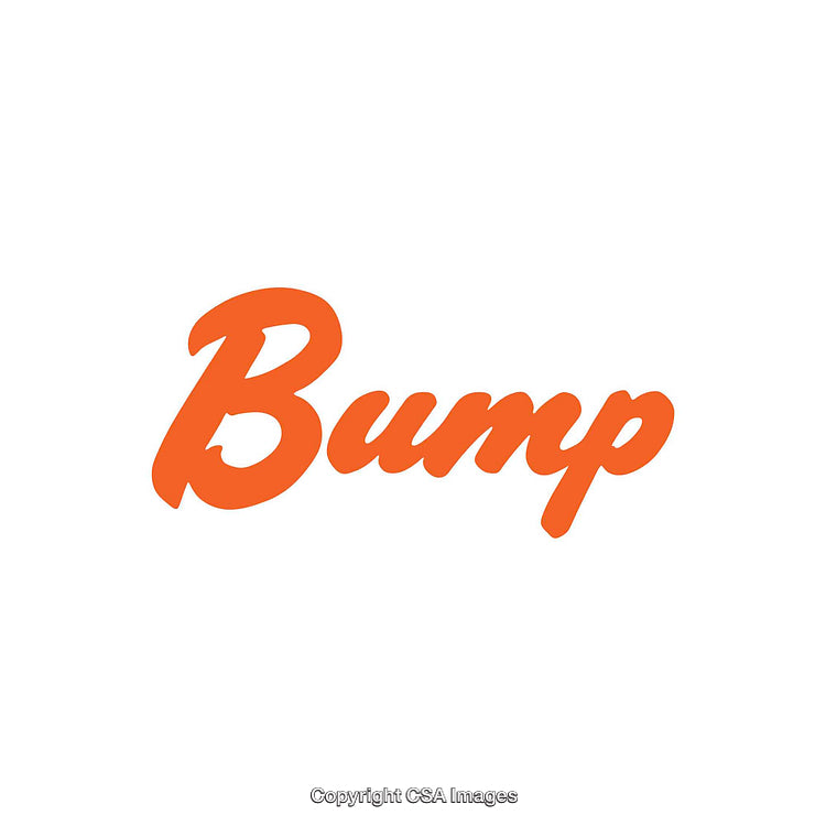 Bold Orange Typography Reading 'Bump' on a White Background