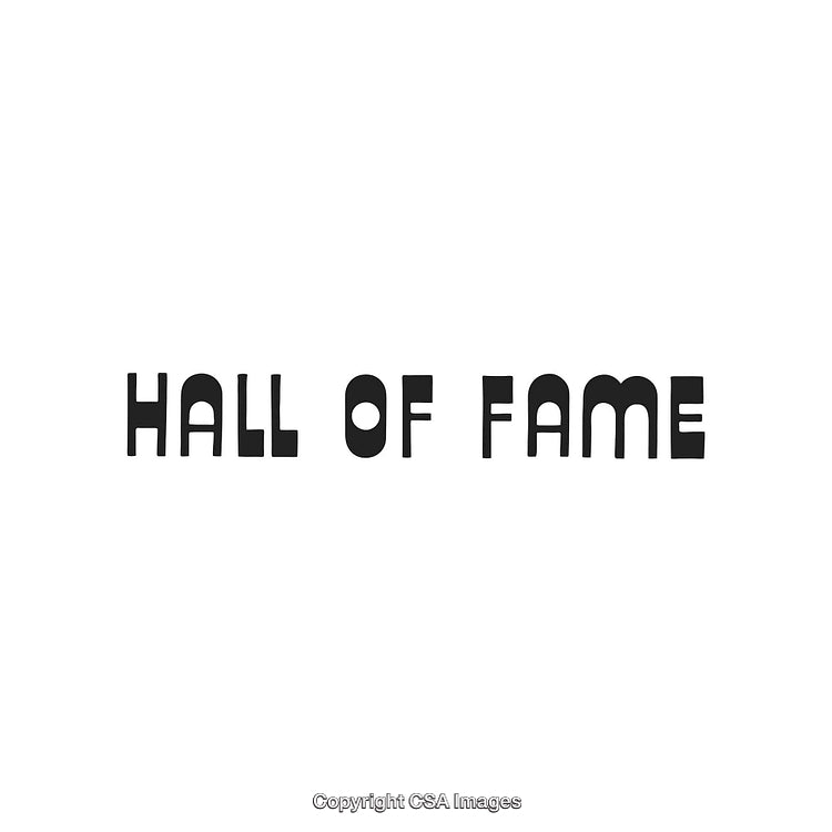 Stylish Black Hall Of Fame Lettering On Crisp White Background