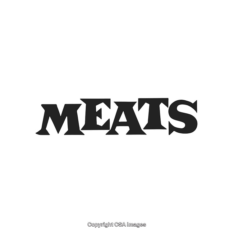 Bold Typography Featuring the Word 'Meats' in Classic Black Font Style