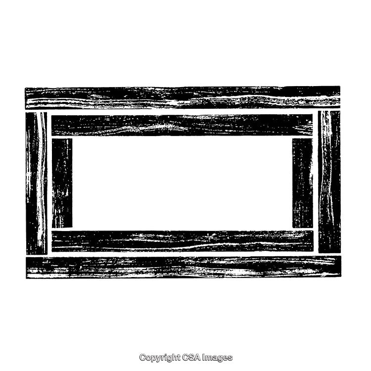 Minimalistic Black and White Grunge Frame with Rustic Texture