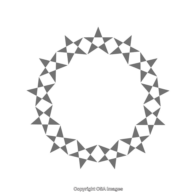 Intricate Circular Geometric Pattern in Black and White Design