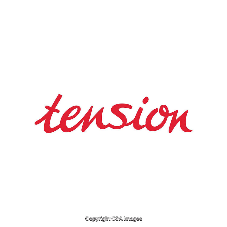 Red Tension Typography on a White Background Expressing Emotion