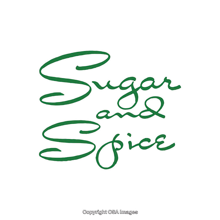 Handwritten Script Design Featuring Sugar and Spice Theme