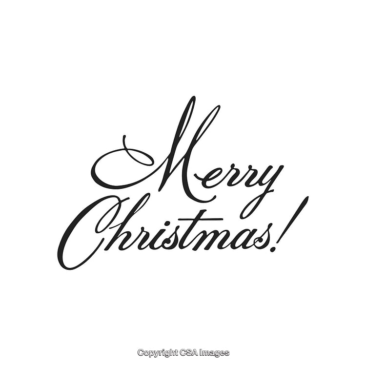 Elegant Merry Christmas Calligraphy on White Background for Festive Celebrations