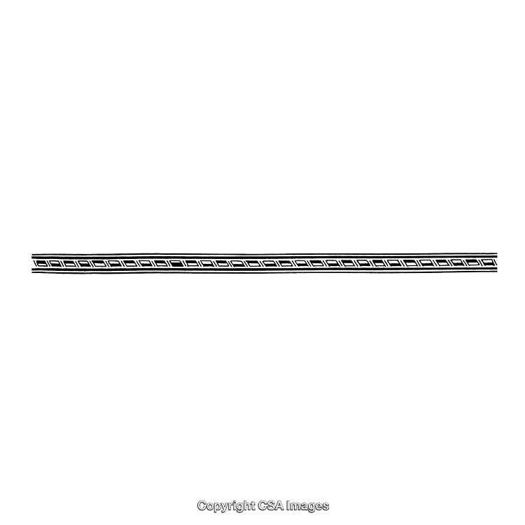Black and White Ornamental Border Design on White Background