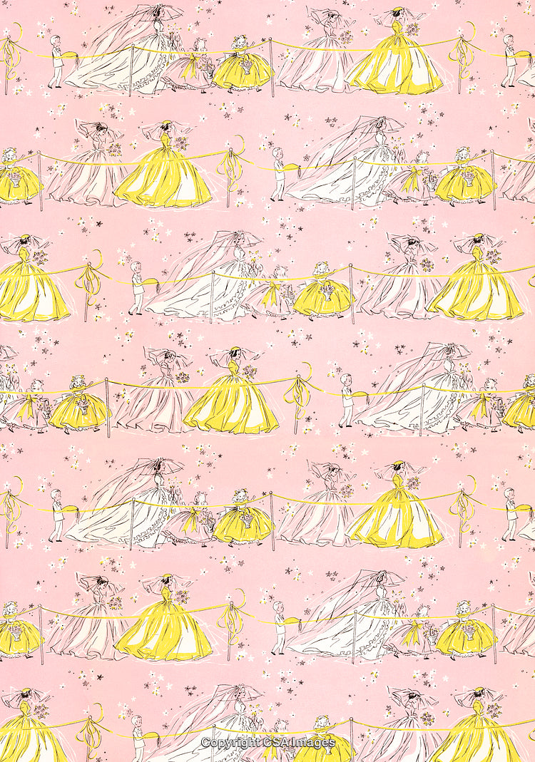 Girls in dresses pattern