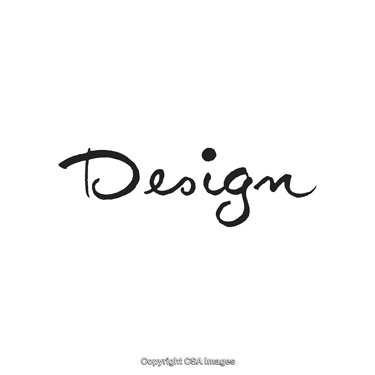Elegant Handwritten Design in Black Ink on a White Background