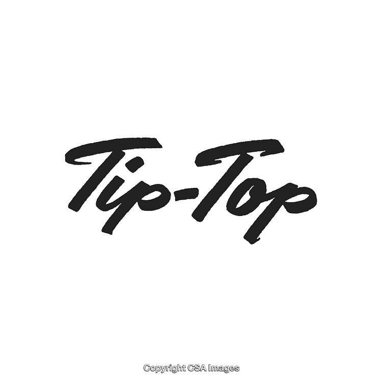 Stylish Black Tip-Top Typography on a Minimal White Background