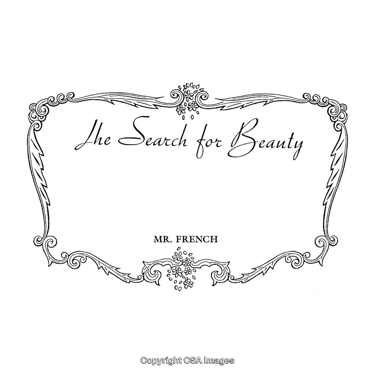 Elegant Vintage Border Design With Decorative Floral Elements and Inscribed Text