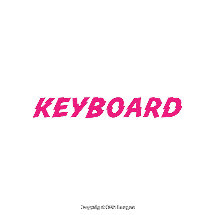 Bold Pink "Keyboard" Text on White Background for Typography Design
