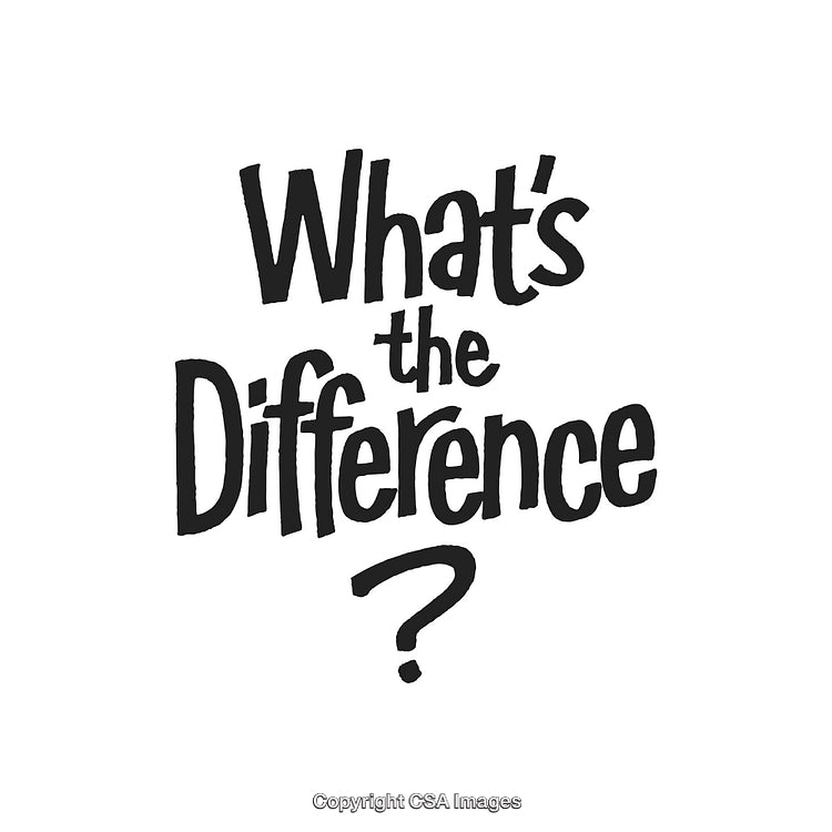 Bold Handwritten Phrase Asking 'What's the Difference' in Black Typeface