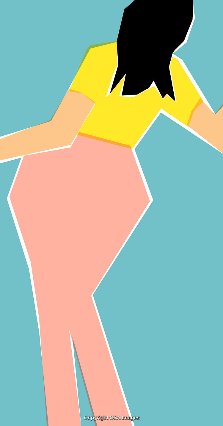 Abstract Illustration of a Person in Minimalist Art Style