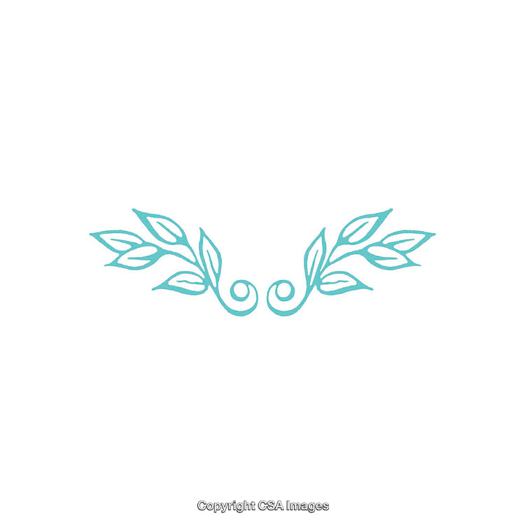 Elegant Floral Ornament with Leaves for Decorative Design Projects