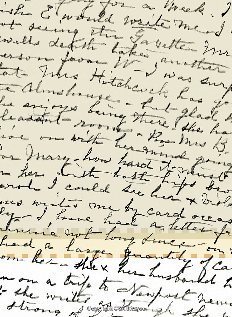 Handwritten Text on Vintage Paper with Black Ink Script