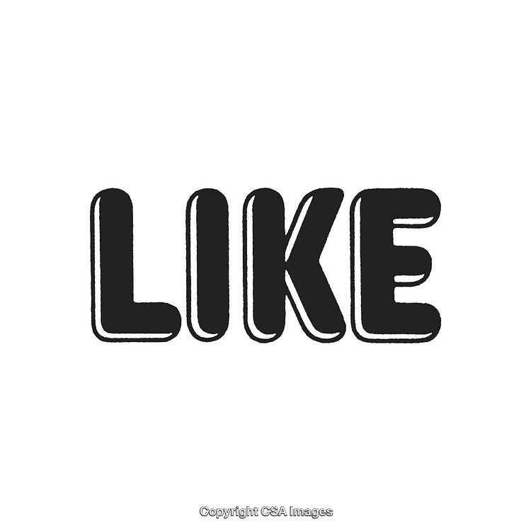 Bold Black and White Text Design Illustrating the Word 'Like'