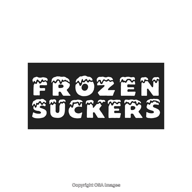 Frozen Themed Text Design in Bold Letters with Snow Accents on Black