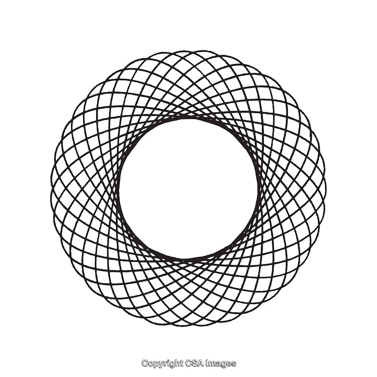 Decorative Circular Geometric Pattern with Intricate Interlacing Design Elements