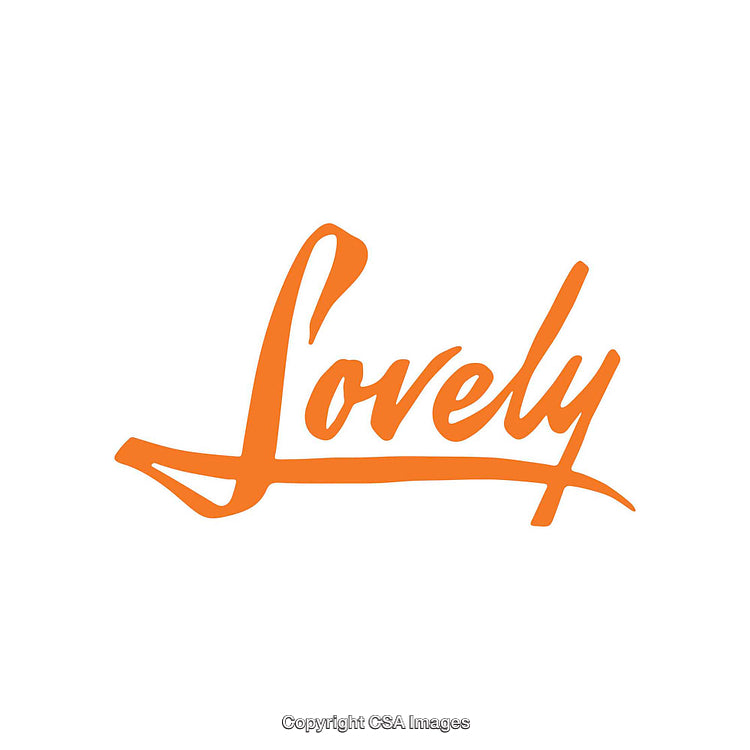 Orange Lovely Handwritten Calligraphy With Elegant Design on White Background