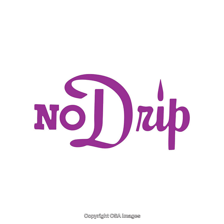 Purple No Drip Logo with Modern Typography on White Background
