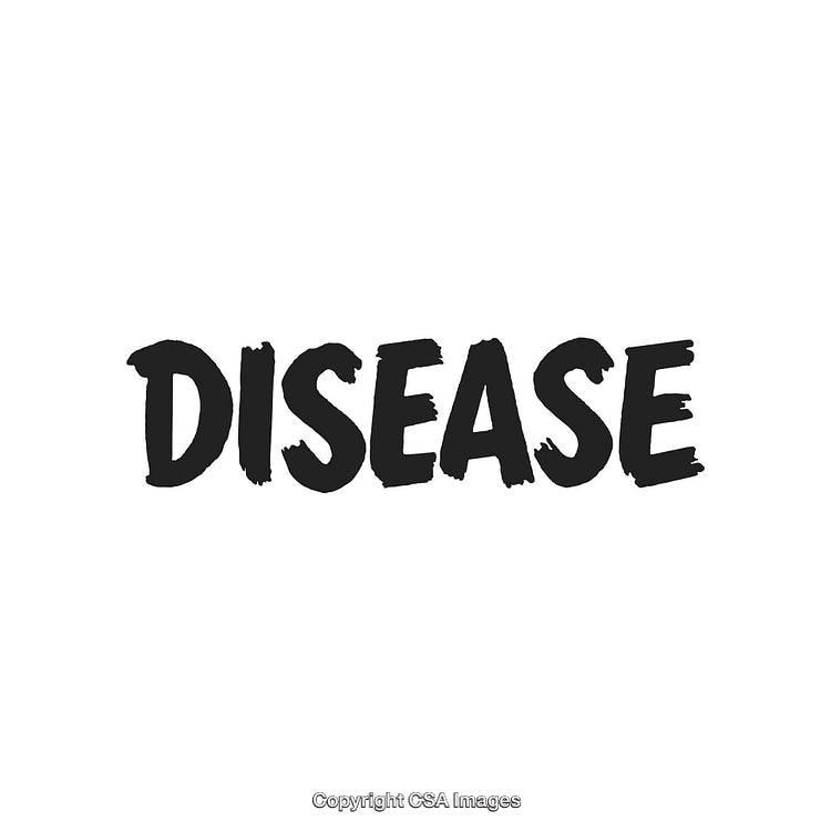 Bold Typeface Design Depicting the Word 'Disease' in Black on White Background