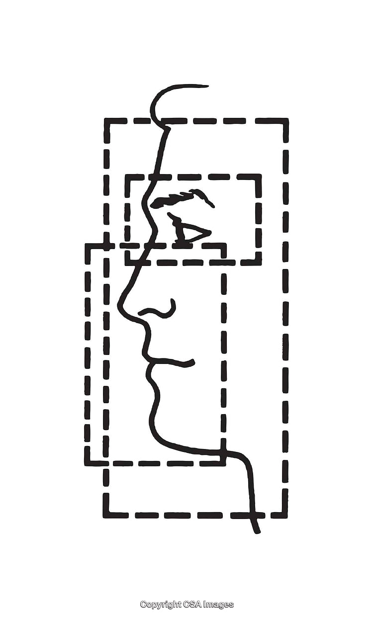 Abstract Black And White Geometric Line Art Illustration