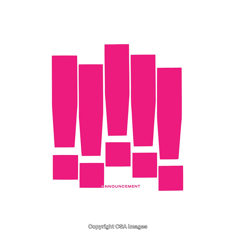 Vibrant Pink Exclamation Marks Symbolizing Urgency and Attention on White Background