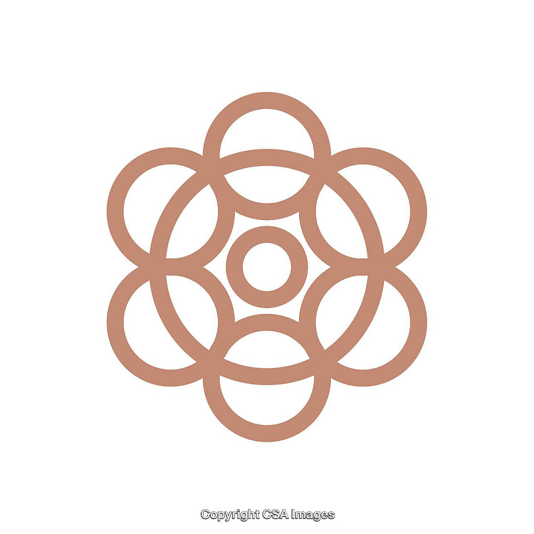 Elegant Symmetrical Shape Design with Circles and Geometric Aesthetics