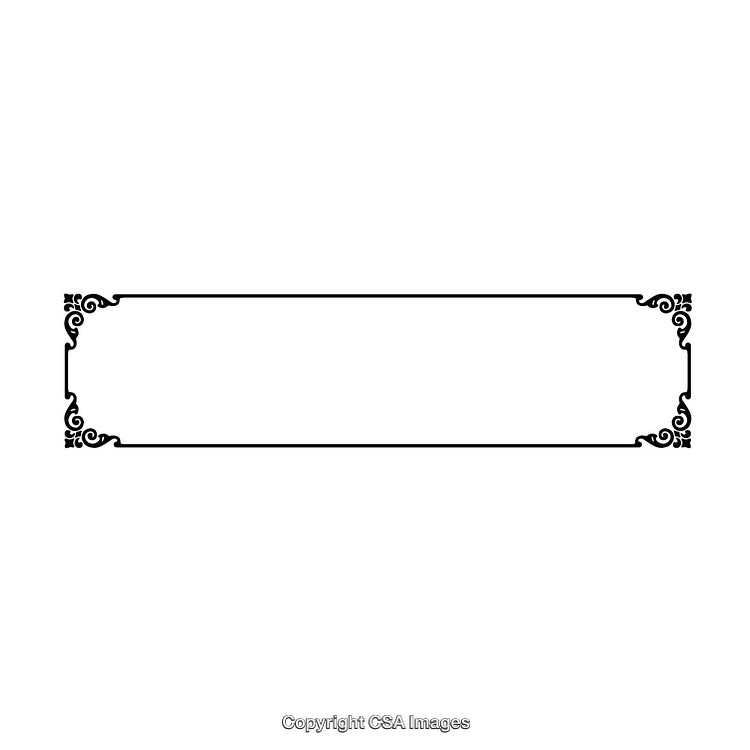 Elegant Black and White Border with Ornamental Decorations