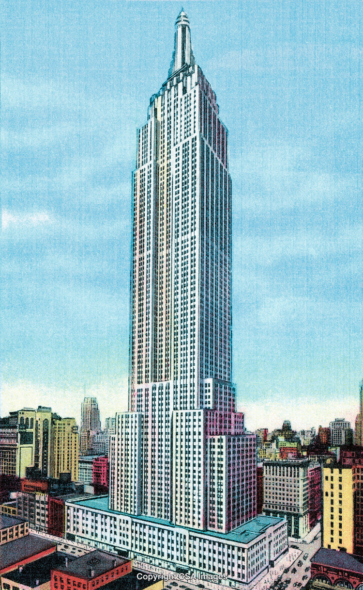 Tall Architectural Skyscraper Towering Over a Modern City Skyline