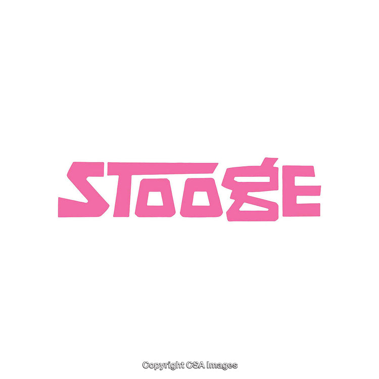 Bold Pink Text in Abstract Block Lettering Style on White Background