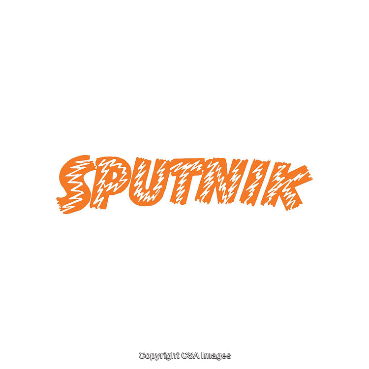 Vibrant Retro 'Sputnik' Typography On Clean White Background