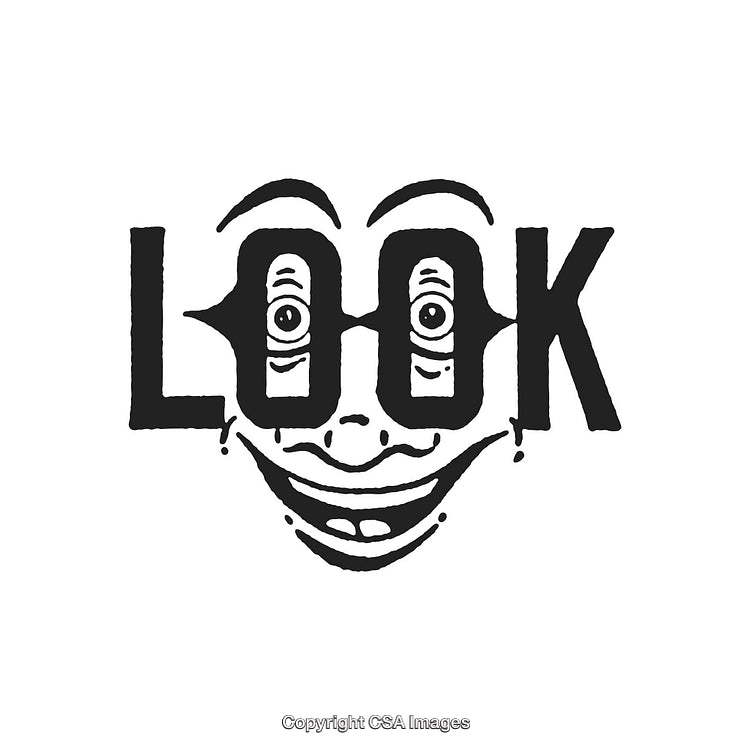 Playful Optical Illusion Design Featuring a Faceshape Incorporated in Typography