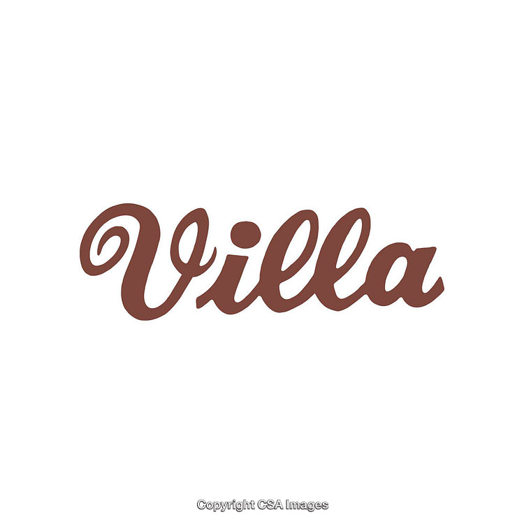 Elegant Script Design Featuring the Word Villa in a Classy Style