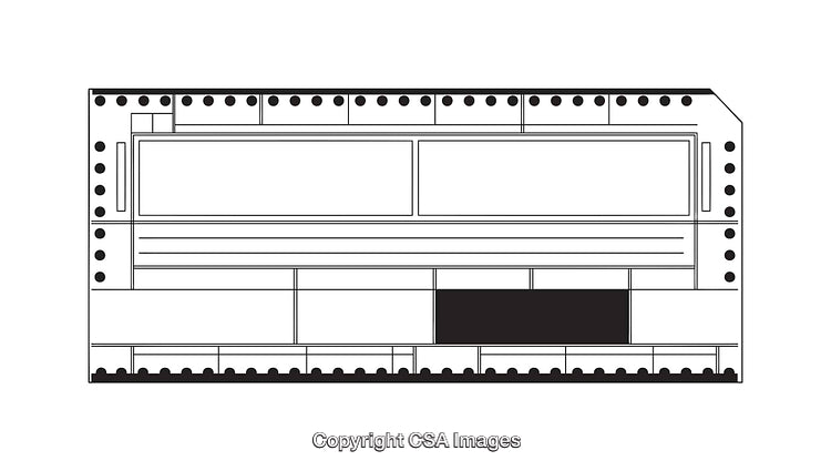 Detailed Black and White Diagram of Electronic Component Layout Design