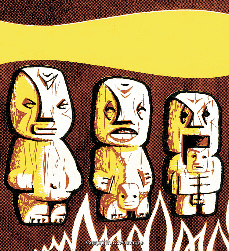 Three Tiki Statues