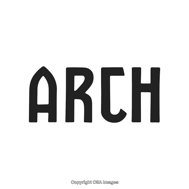 Modern Bold Typography Design Featuring Word Arch in Unique Typeface