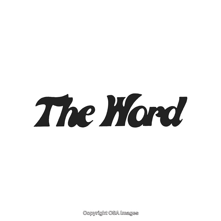 Stylized Typography with Bold Retro Text Design in Black and White